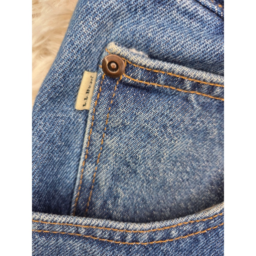 LL Bean Mens Double L Relaxed Straight Blue Denim Jeans 34x29 Medium Wash - Picture 5 of 8
